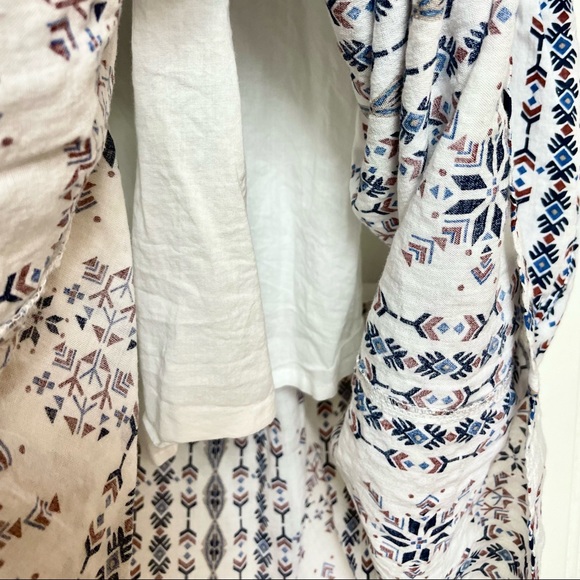 Women's Listicle Boho White Halter Cotton Midi Dress w/ Tassels Size Small - Picture 6 of 10